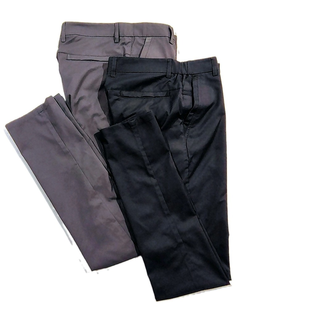 JACK ARCHER Pants Mens 32x34 Black &  Gray Lot of Two Performance Jetsetter